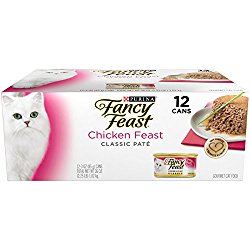 Purina Fancy Feast Chicken Feast Classic Wet Cat Food, 3-Ounce, 12 Cans, Pack of 2