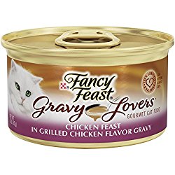 Purina Fancy Feast Chicken Feast in Grilled Chicken Flavor Gravy Cat Food – (24) 3 oz. Pull-top Can