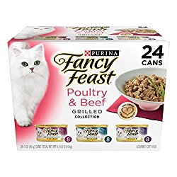 Purina Fancy Feast Grilled Poultry & Beef Collection Cat Food – (24) 3 oz. Cans