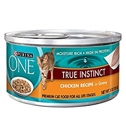 Purina ONE True Instinct In Gravy Wet Cat Food – (24) 3 oz. Cans