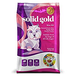 Solid Gold Wee Bit Holistic Dry Dog Food, Bison & Brown Rice with Pearled Barley, Active Dogs of All Life Stages, Small, 4lb Bag