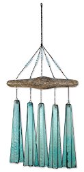 Sunset Vista Design Studios Sea Breeze Glass Wind Chime, Turquoise