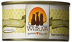 Weruva Classic Cat Food, Paw Lickin’ Chicken with Chicken Breast in Gravy, 3oz Can (Pack of 24)