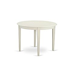 East West Furniture BOT-WHI-T Boston Table Round with 4 Tapered Legs, 42″