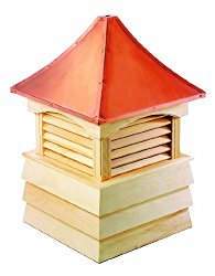 Good Directions Sherwood Wood Cupola with Copper Roof, 26″ x 37″