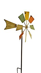 Alpine Metal Windmill Stake, Multicolor, 52″
