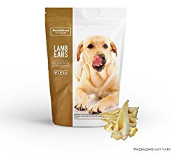 Best All Natural Alternative to Pig Ears for Dogs, Healthy Dog Training Treats (Lamb, 12 Pack)
