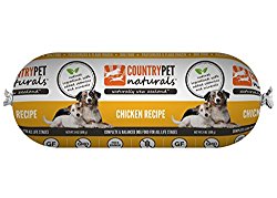 CountryPet Naturals Pasteurized Frozen Dog Food, Chicken Recipe (24 lbs Total, 16 Rolls each 1.5 lbs) – Natural Ingredients with Added Vitamins & Minerals – Made in New Zealand