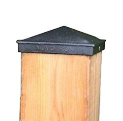 Nuvo Iron Decorative Pyramid Aluminium Post Cap for 5.5″ x 5.5″ Posts – Black