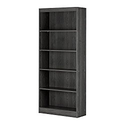 South Shore Axess 5-Shelf Bookcase, Gray Oak