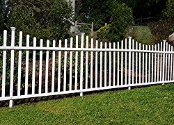 Zippity Outdoor Products Manchester Semi-Permanent Vinyl Fence Kit (2 Pack), 42″ x 92″