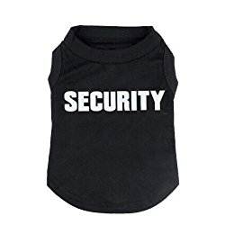 BINGPET SECURITY Dog Shirt Summer Clothes for Pet Puppy Tee shirts Dogs Costumes Cat Tank Top Vest-Medium