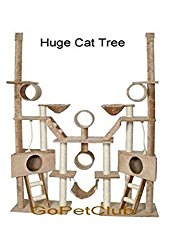 Go Pet Club Cat Tree Condo Furniture, 106-Inch, Beige
