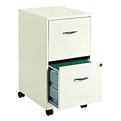 Hirsh Industries 18″ Deep 2 Drawer Steel File Cabinet in White