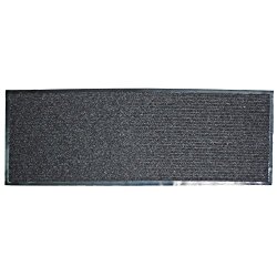 J & M Home Fashions Ribbed Runner Utility Mat, 22-Inch by 60-Inch, Charcoal
