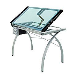 Offex Craft Station Glass, Silver/Blue
