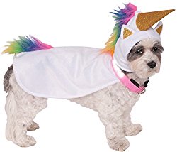 Rubies Costume Company Unicorn Cape with Hood and Light-Up Collar Pet Costume, Large