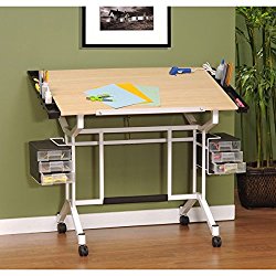 Studio Designs Maple/ White Pro Drafting and Craft Station Table