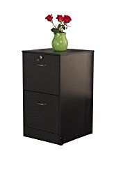 Target Marketing Systems Wilson 2 Drawer Filing Cabinet with Lock, Black