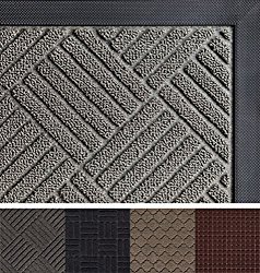 The Original GORILLA GRIP Durable All-Natural Rubber, Indoor Outdoor Large 29″x17″ Door Mat, Waterproof, Low-Profile, Easy-To-Clean, Beautiful Colors and Patterns (Gray: Diamond)