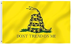 ANLEY [Fly Breeze] 3×5 Foot Don’t Tread On Me Gadsden Flag – Vivid Color and UV Fade Resistant – Canvas Header and Double Stitched – Tea Party Flags Polyester with Brass Grommets 3 X 5 Ft