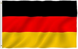 ANLEY [Fly Breeze] 3×5 Foot Germany Flag – Vivid Color and UV Fade Resistant – Canvas Header and Double Stitched – German Flags Polyester with Brass Grommets