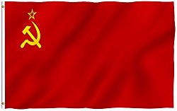 ANLEY [Fly Breeze] 3×5 Foot Soviet Union Flag – Vivid Color and UV Fade Resistant – Canvas Header and Double Stitched – Union of Soviet Socialist Republics National Flags with Brass Grommets