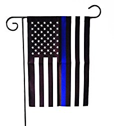 Thin Blue Line American 12.5 x 18-Inch Garden Flag By ERT Made By Oxford