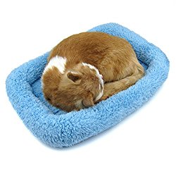 Alfie Pet by Petoga Couture – Oba Fleece Sleeping Mat for Dogs and Cats – Color: Blue, Size: Small