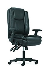basyx by HON High-Back Leather Office/Computer Chair – Ergonomic Adjustable Swivel Chair with Lumbar Support (HVST331)