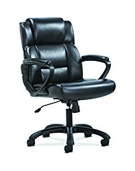 basyx by HON Leather Executive Computer/Office Chair with Arms – Ergonomic Swivel Chair (HVST305)