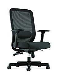 basyx by HON Mesh Task Chair – Computer Chair with 2-Way Adjustable Arms for Office Desk, Black (HVL721)