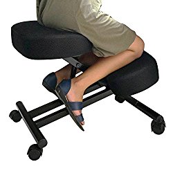 Ergonomic Kneeling Chair, Adjustable Stool (Double Thick Foam) for Home, Office, and Meditation (Mesh)