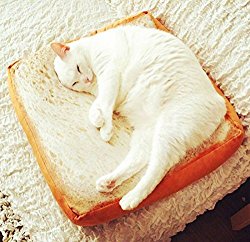 Gefry Creative Toast Bread Slice Style Pet Mats Cushion Soft Warm Mattress Bed For Cats & Dogs (Sponge Core)
