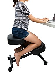 SLEEKFORM Ergonomic Kneeling Chair, Adjustable Stool For Home and Office – Thick Comfortable Cushions