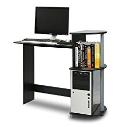 Furinno 11181BK/GY Compact Computer Desk, Black/Grey