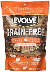 Evolve Grain Free Turkey, Pea & Berry Recipe Jerky Bites, Small