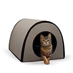 K&H Manufacturing Mod Thermo-Kitty Shelter Gray 15-Inch by 21.5-Inch by 13-Inch 25 Watts