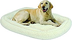 MidWest Homes for Pets Double Bolster Bed, 30″, White