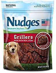 Nudges Grillers Dog Treats, Steak, 10 Ounce