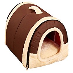 Premewish Cozy 2-in-1 Pet Dog Cat House and Sofa Non-Slip Doggy Lgloo Beds