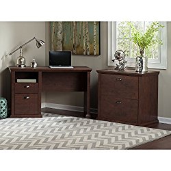 Yorktown Home Office Desk and Lateral File Cabinet