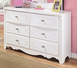 Ashley Furniture Signature Design – Exquisite Dresser – 6 Embossed Drawers – Kids Room – French Styling – White