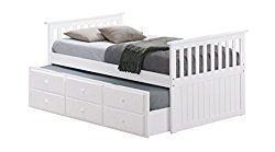 Broyhill Kids Marco Island Captain’s Bed with Trundle Bed and Drawers, White