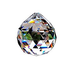 Clear Glass Crystal Ball Prism Pendant Suncatcher 40mm Pack of 2