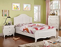 Furniture of America Lionel Size Youth Bedroom, Twin, White