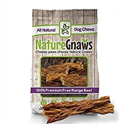 Nature Gnaws Braided Bully Sticks 5-6″ (10 Pack) – 100% Natural Grass-Fed Free-Range Premium Beef Dog Chews