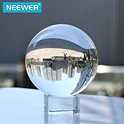 Neewer 80mm/3inch Clear Crystal Ball Globe with Free Crystal Stand for Feng Shui/Divination or Wedding/Home/Office Decoration