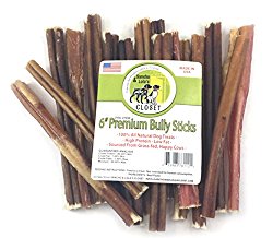 Sancho & Lola’s 6-inch Bully Sticks Dogs Made in USA 7oz (11-14) Boutique Grain-Free Beef Pizzle Dog Chew Sticks