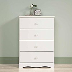 Sauder Storybook 4-Drawer Chest, Soft White, Drawers with Metal Runners and Safety Stops (Soft White)